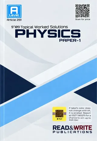 A Level Physics Paper 1 (MCQ) Topical Worked Solutions 9702 – 2027-28