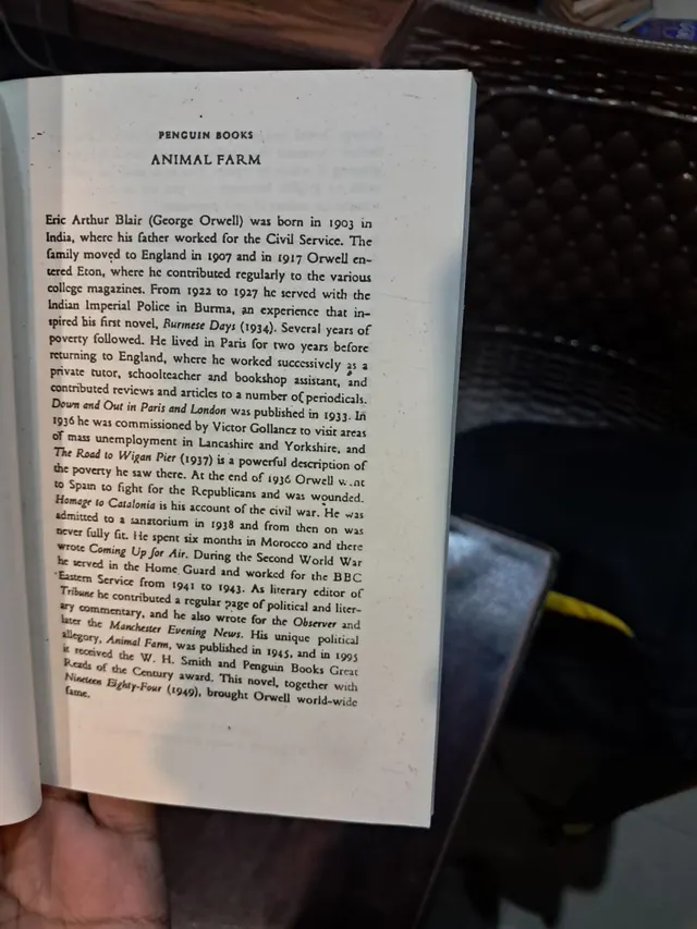 Animal Farm – George Orwell, Penguin Books Edition (Session 2027-28) — page 1