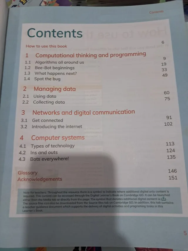 Class 1 Cambridge Primary Computing Learner's Book 1 (Session 2027-28) — page 1