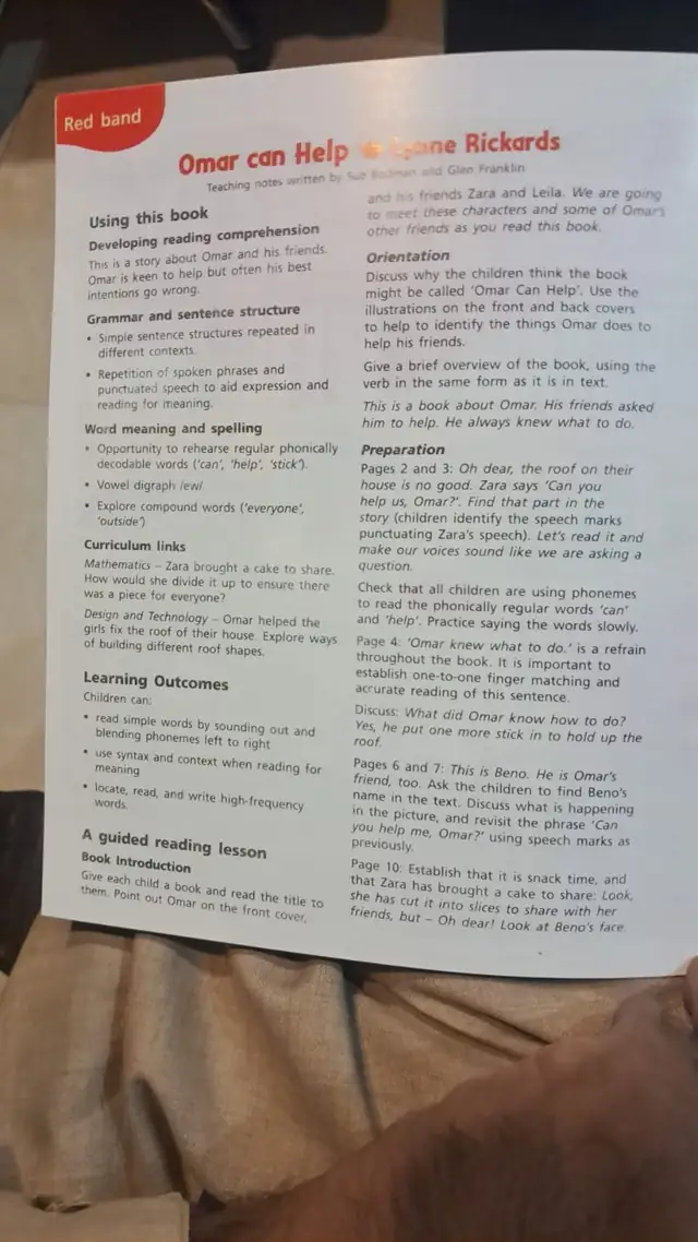 LGS & LACAS Class 1 – Omar Can Help (Red Band Reader) 2027-28 — page 1