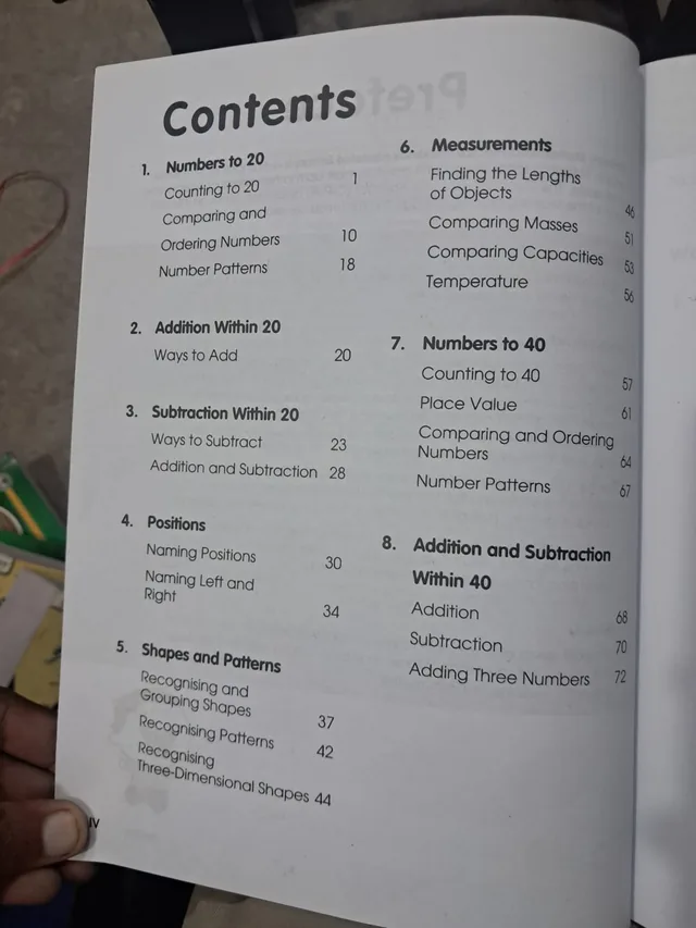 Army Public School Class 1 – Oxford Maths Workbook 1 (2027-28) — page 1