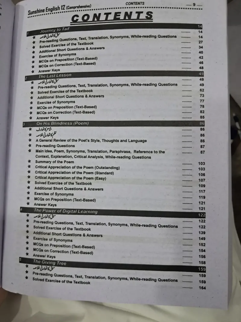 Sunshine English 12 Comprehensive – 2nd Year Guide (26th Ed.) 2027-28 — page 1