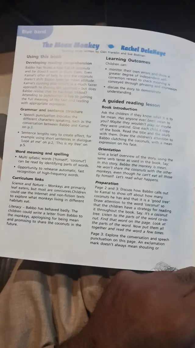 LGS & LACAS Class 1 – The Mean Monkey (Blue Band Reader) 2027-28 — page 1